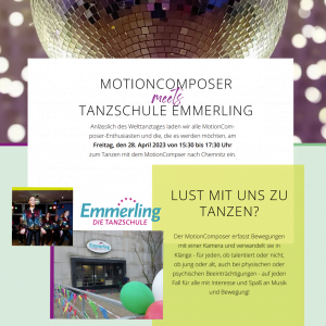 Flyer Welt-Tanz-Tag: MotionComposer meets Tanzschule Emmerling